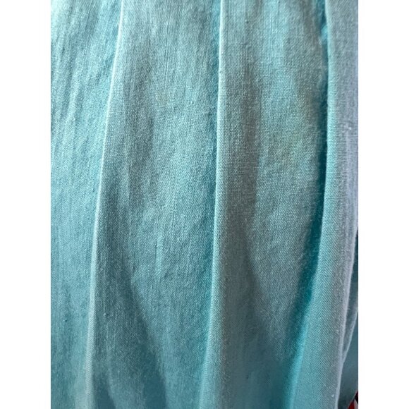 MCM Color Block Cotton Half Apron 4 Large Pockets VTG Turquoise Multicolor Gift - Picture 6 of 8